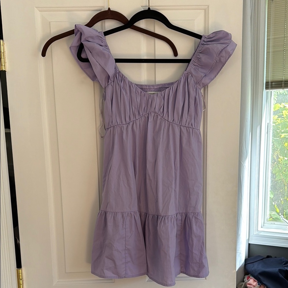Abercrombie & Fitch Lavender Ruffle Sleeve Women's Dress Size S